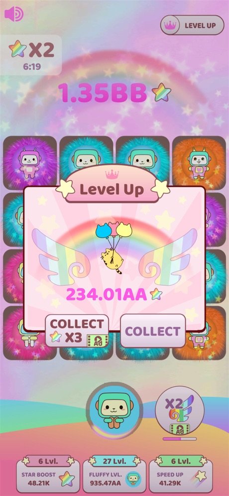 idle卡哇伊蓬松合并进化游戏4