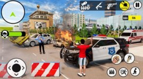 战术小队警察模拟器中文版（City Police Driving Car Simulator）2
