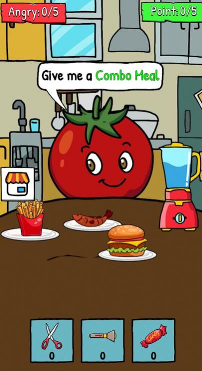 可怕的水果柠檬和西红柿0