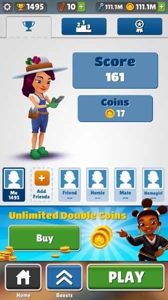 地铁跑酷威尼斯情人节蓝色金币版3