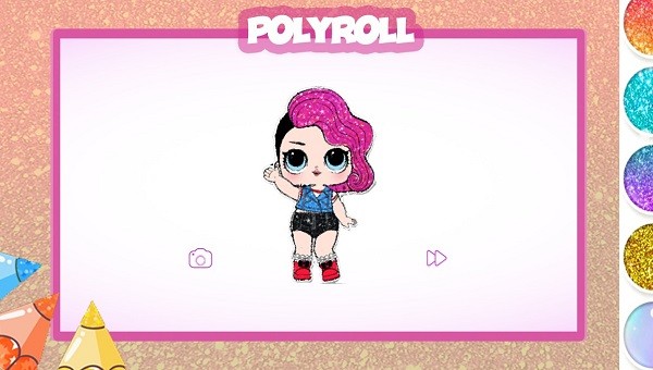 棒棒糖娃娃涂色