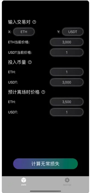 无常损失计算器1