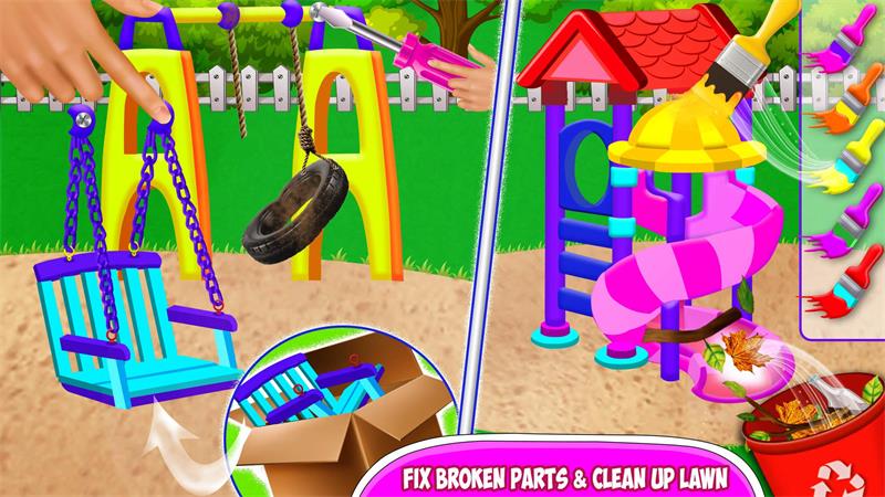 可爱的女孩房子打扫