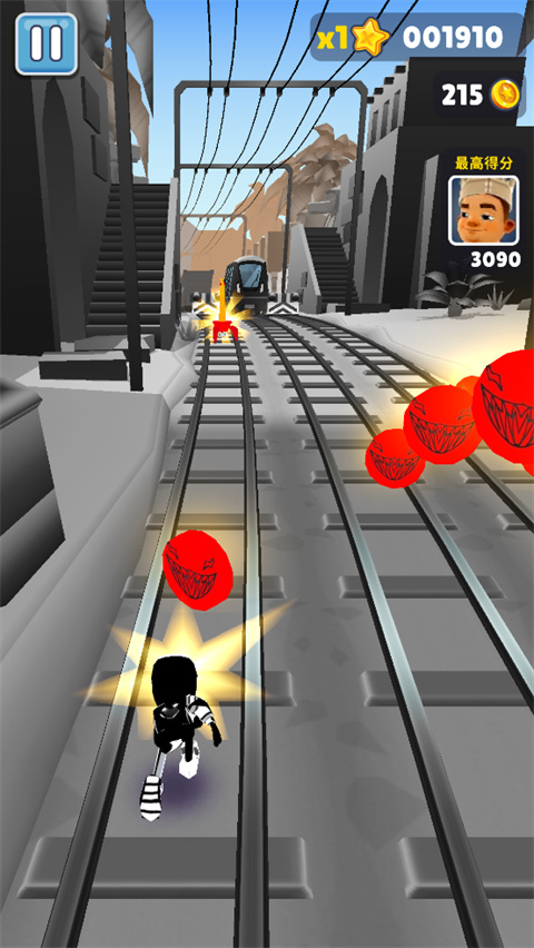地铁跑酷超级黑白双旦版本1
