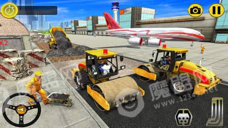 机场施工挖掘机2