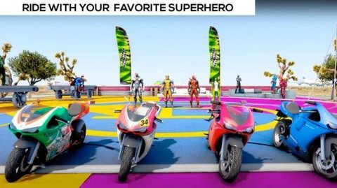 超级英雄自行车特技赛车2