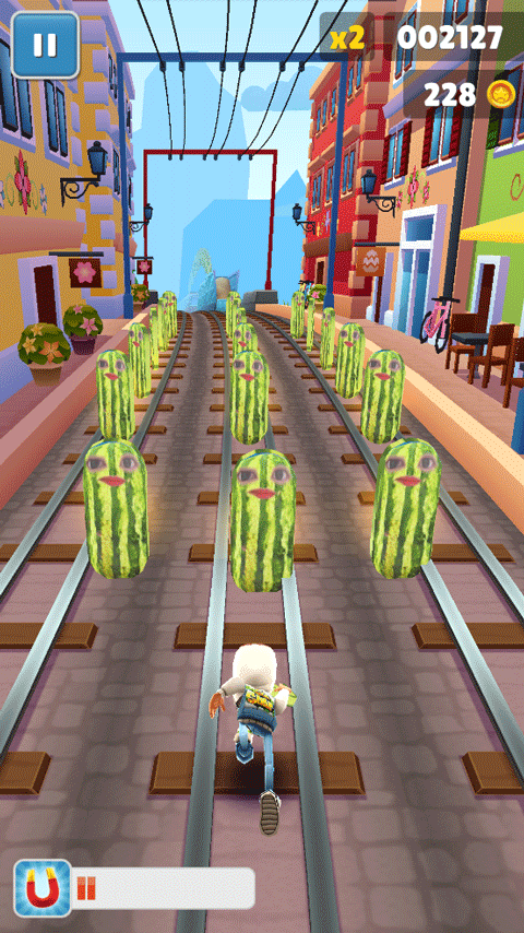 地铁跑酷西瓜条金币版3
