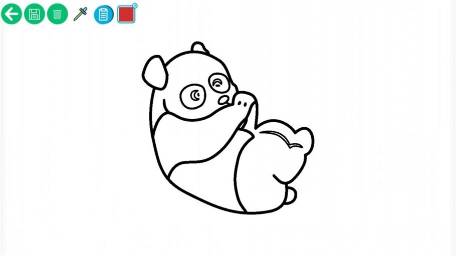 宝宝动物填色画画3