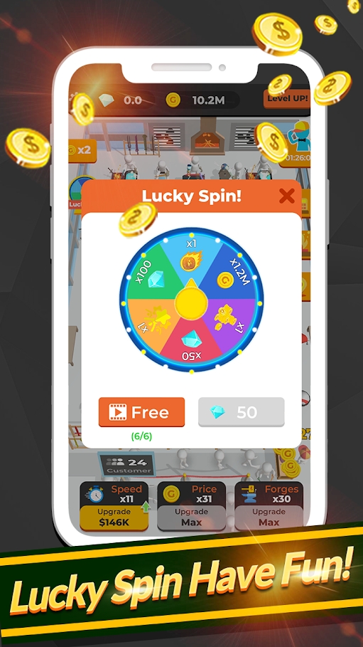 闲置铁匠铺刀剑兵器游戏0