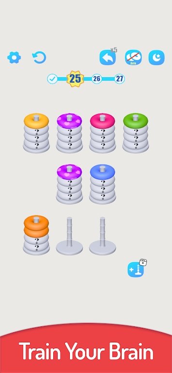 3D颜色排序彩圈堆栈2
