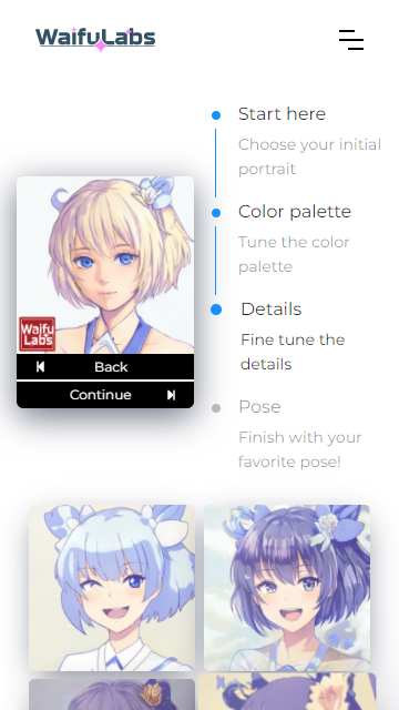 Waifu Labs动漫头像生成器 Waifu Labs动漫头像生成器