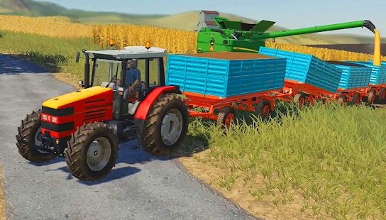 现代拖拉机乡村工人213