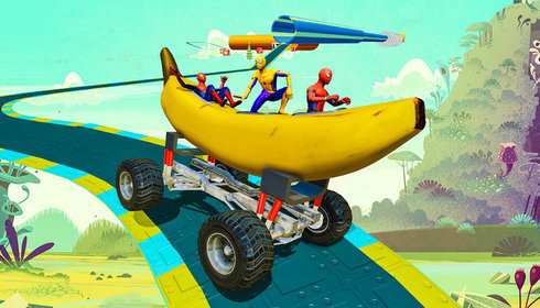 香蕉船赛车跑酷游戏1