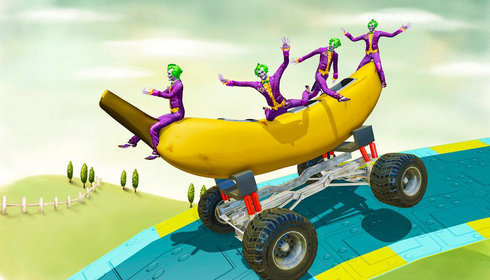 香蕉船赛车跑酷游戏2