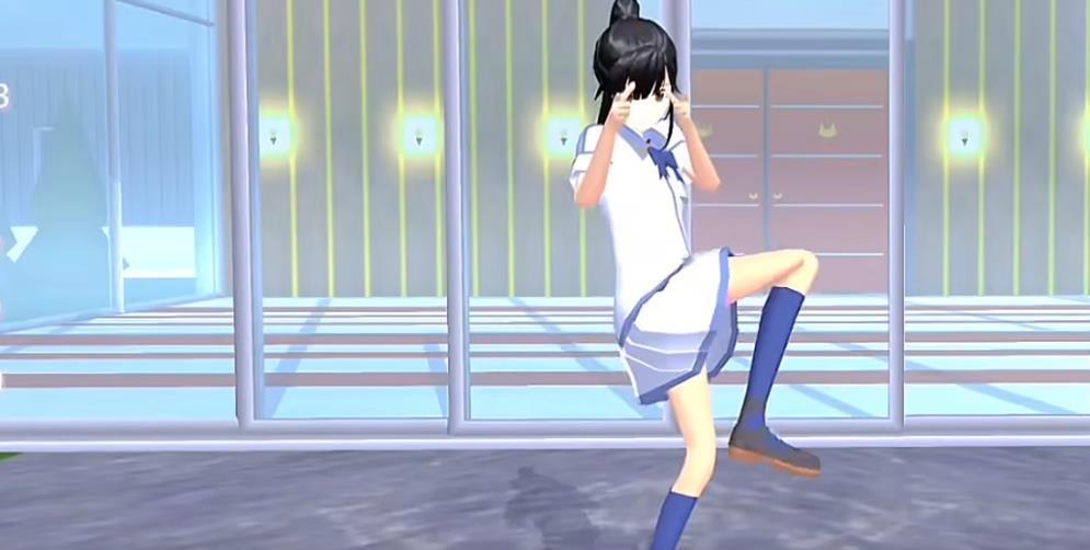 樱花校园模拟新动作敞篷车版1