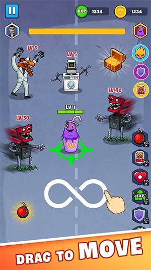 恐怖进化紫色怪物0