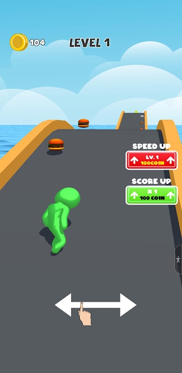 吃汉堡然后跑3