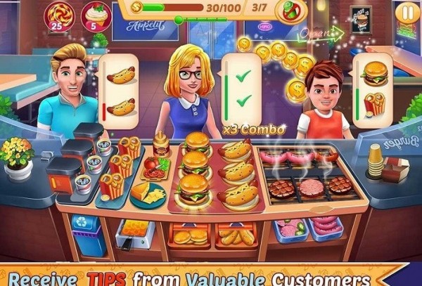 厨房站厨师烹饪餐厅大亨0