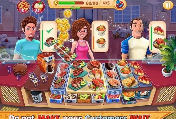 厨房站厨师烹饪餐厅大亨1