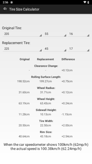 轮胎计算器安卓0