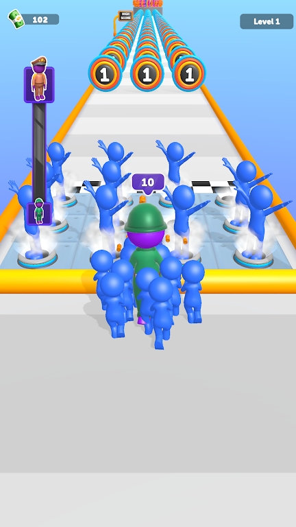 收集射手旋转军队1