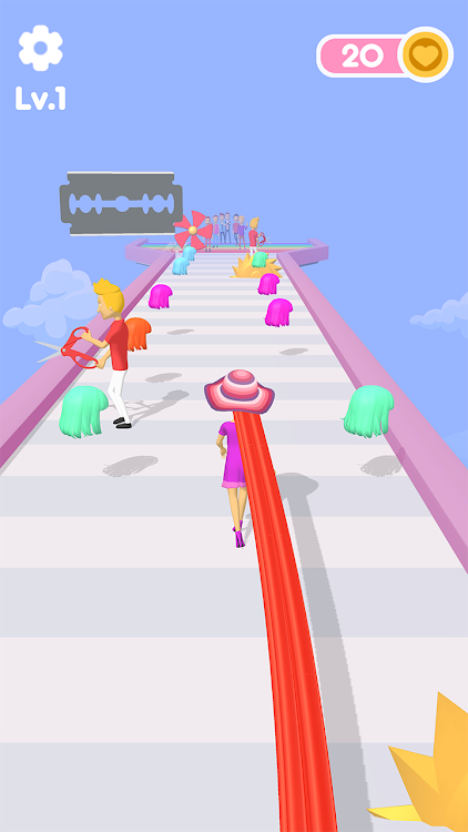 头发鞭打跑游戏0