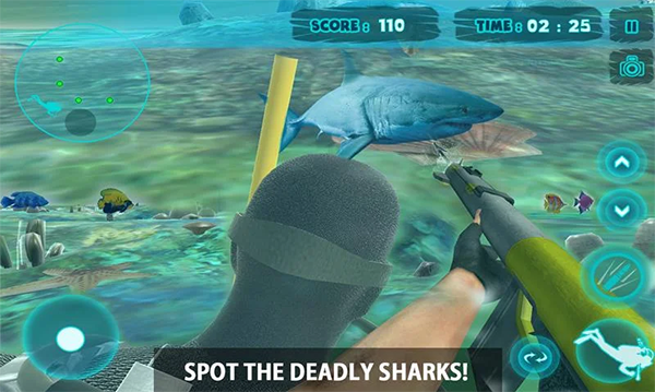 鲨鱼攻击鱼叉捕鱼3D1