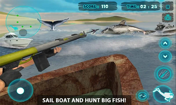 鲨鱼攻击鱼叉捕鱼3D