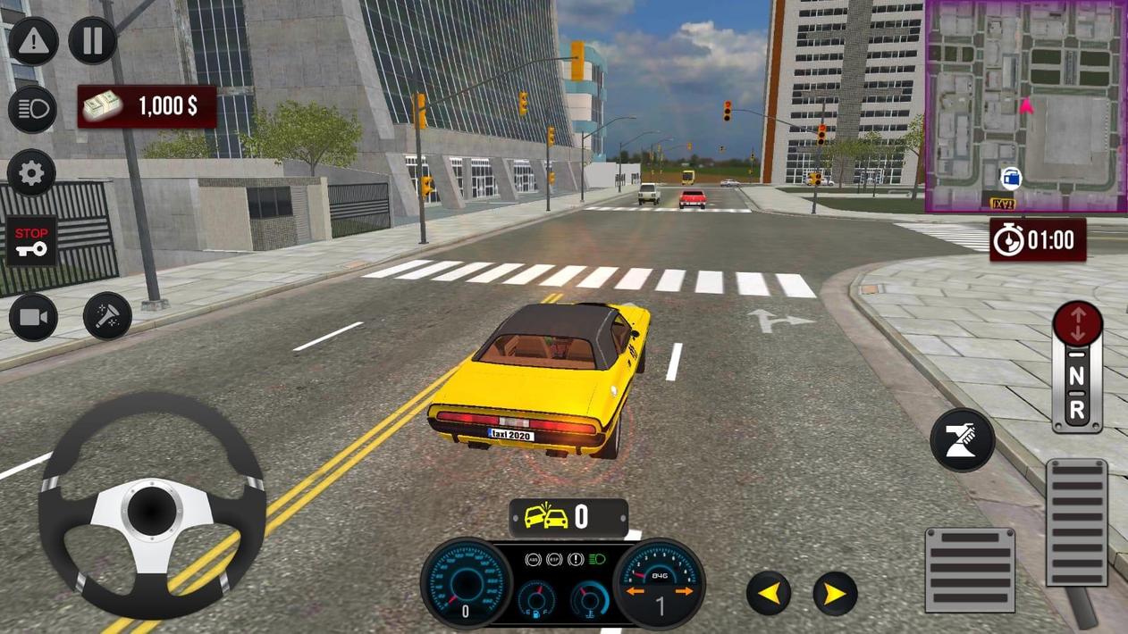 黄色汽车出租车模拟器驾驶16