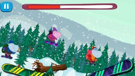 河马家族雪山露营2