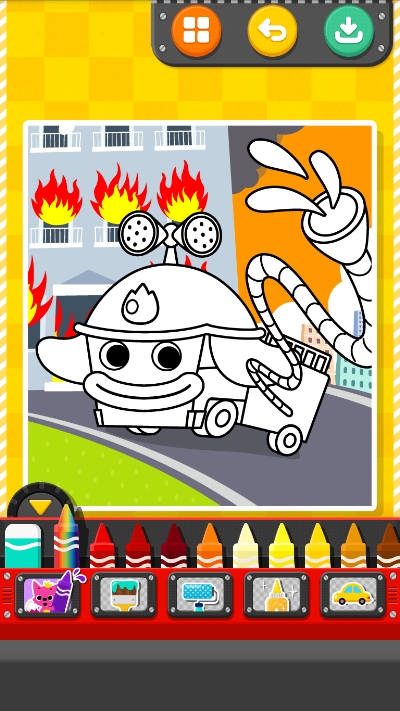 碰碰狐汽车填色0