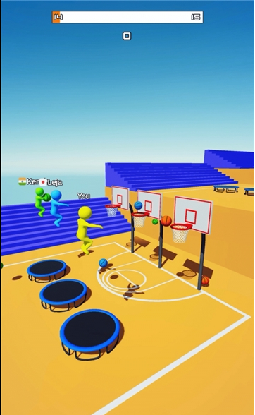 蹦床投篮3