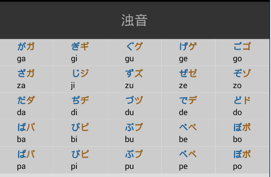 五十音图学日语入门app 1