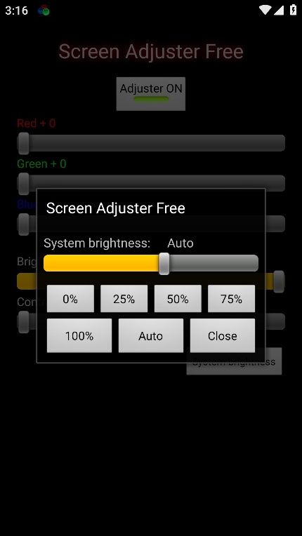 screen adjuster