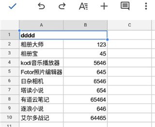 谷歌表格软件