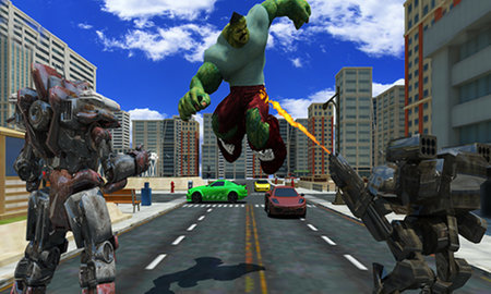 城市英雄战争机器人怪兽大战1