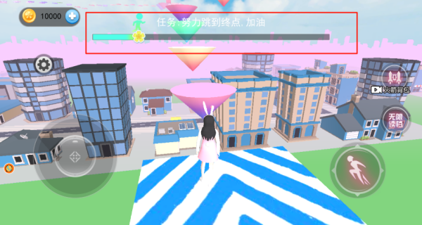 校园女孩樱瓣轻踏