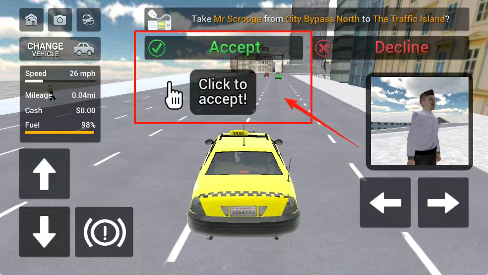 城市出租车模拟驾驶