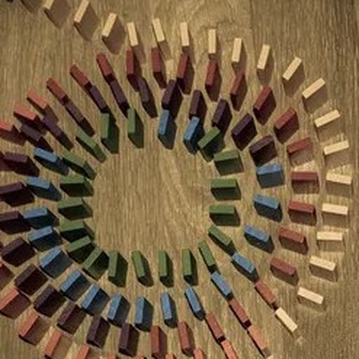 方块推送多米诺倒塌