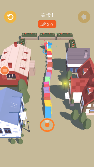 方块推送多米诺倒塌