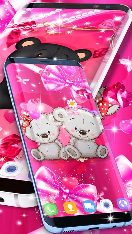 泰迪熊爱心动态壁纸2