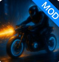 赛博骑士摩托与爆炸