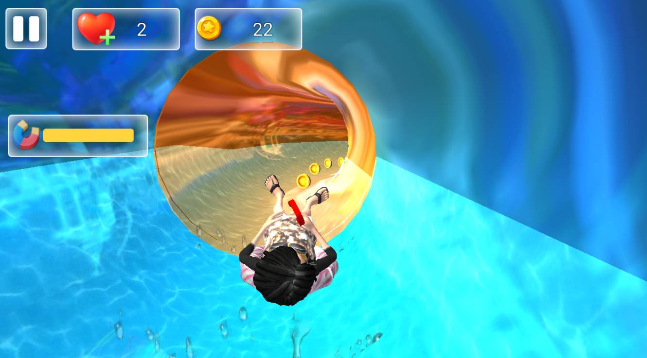 水上乐园滑梯模拟