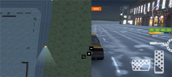 极速汽车驾驶城市街道