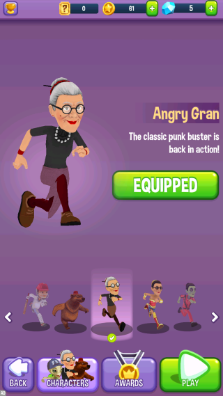 愤怒的老奶奶玩跑酷