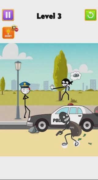 火柴人逃脱小偷谜题