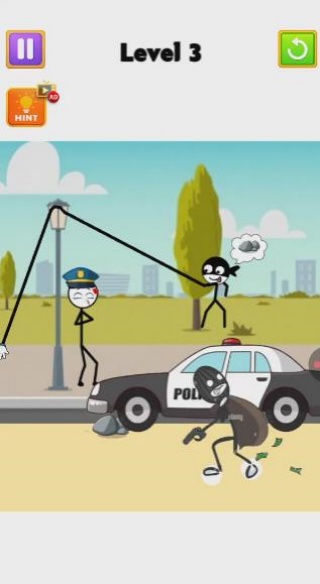 火柴人逃脱小偷谜题