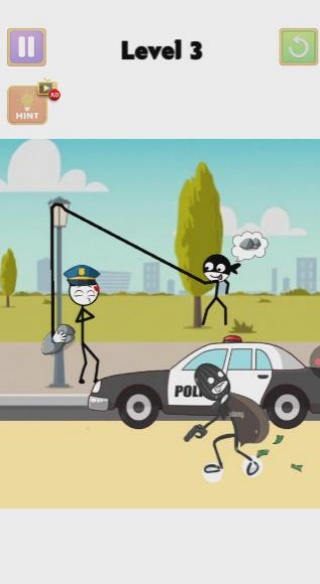 火柴人逃脱小偷谜题