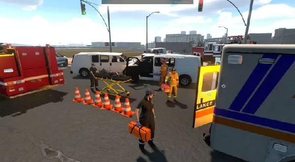 紧急消防员警察