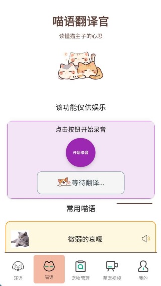 猫狗翻译全能王